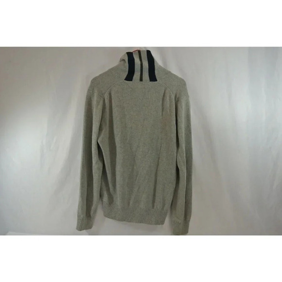 Tommy Hilfiger  Sweater Shawl Neck Button Gray Knit Mens Large 100% Cotton - Picture 7 of 11